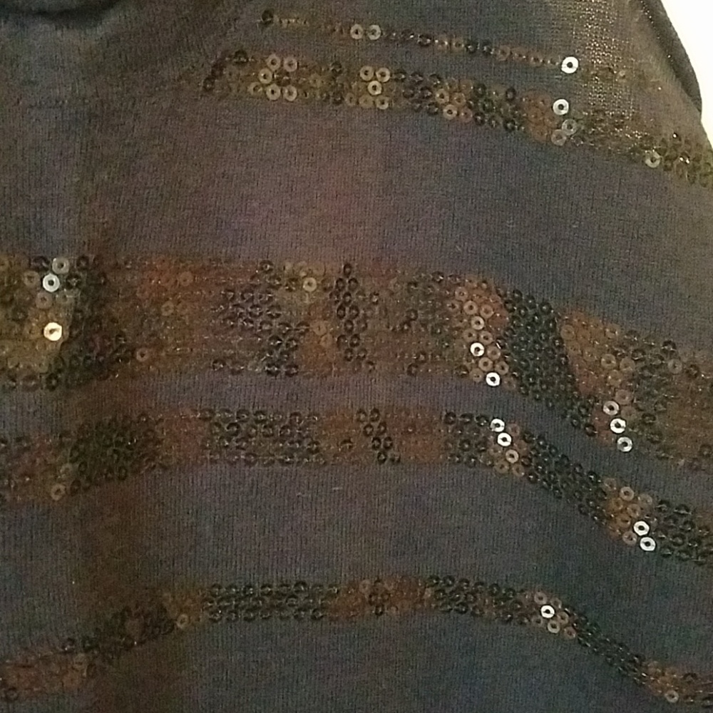 Navy Sequin Banana Republic top - Picture 2 of 4